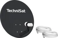 TechniSat TECHNITENNE 60, inkl. Twin-LNB, 2x10m Kabel Sat-Spiegel (60 cm, Stahl)