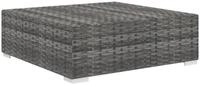 vidaXL Hocker, Modular-Fu&szlig;hocker 1 Stk. + Auflagen Poly Rattan Grau