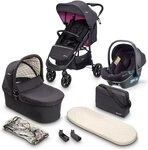 BabyGo Kombi-Kinderwagen Style - 3in1, (Set), inkl. Babyschale mit Adaptern u.