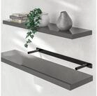 Casaria Wandboard, Grau H&auml;ngeregal mit Halterung 15kg Tragkraft K&uuml;che...