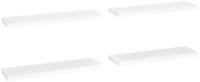 vidaXL Wandregal, Schweberegale 4 Stk. Wei&szlig; 90x23,5x3,8 cm MDF