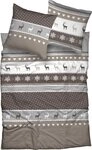 CASATEX Bettw&auml;sche Garmisch, Biber, 2 teilig, sch&ouml;ne Hirschmotive, Herzen und