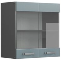 Vicco Glash&auml;ngeschrank R-Line, Blau-Grau/Anthrazit, 60 cm (1-St)