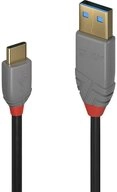 Lindy LINDY USB-Kabel USB 2.0 USB-A Stecker, USB-C&reg; Stecker 2.00 m Schwarz