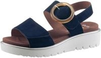 Sandale ARA "BILBAO", Damen, Gr. 36, blau (dunkelblau), Ziegenveloursleder,