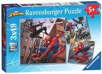Ravensburger Puzzle 3 x 49 Teile Kinder Puzzle Spider-Man besch&uuml;tzt die Stadt...