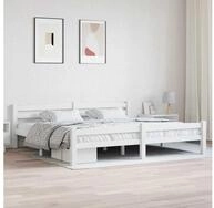 vidaXL Bettgestell vidaXL Massivholzbett Wei&szlig; Kiefer 200x200 cm