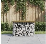 vidaXL Gartenbank vidaXL Gartenbank aus Gabionen 63x44x42 cm Kiefernholz...