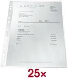 LEITZ Prospekth&uuml;lle re:cycle, 25 St&uuml;ck, genarbt, Format A4, 4-fach Lochung, oben