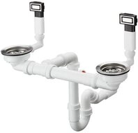 hansgrohe Einbausp&uuml;le hansgrohe D15-10 Manuelle Ab- und &Uuml;berlaufgarnitur f&uuml;r