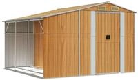 vidaXL Ger&auml;tehaus, Gartenhaus Hellbraun 277x279x179 cm Verzinkter Stahl