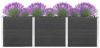 vidaXL Hochbeet 300 x 100 x 91 cm Garten-Hochbeet 300x100x91 cm WPC Grau