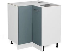 Vicco Eckunterschrank R-Line, Blau-Grau/Wei&szlig;, 75.6 cm ohne Arbeitsplatte (1-St)