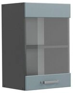 Vicco Glash&auml;ngeschrank R-Line, Blau-Grau/Anthrazit, 40 cm (1-St)