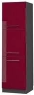 Vicco Herdumbauschrank Fame-Line, Bordeaux Hochglanz/Anthrazit, 60 cm (1-St)