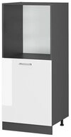 Vicco Herdumbauschrank R-Line, Wei&szlig; Hochglanz/Anthrazit, 60 cm (1-St)