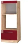 Vicco Mikrowellenumbauschrank Fame-Line, Bordeaux Hochglanz/Goldkraft Eiche, 60...