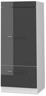 Vicco Mikrowellenumbauschrank Fame-Line, Anthrazit Hochglanz/Wei&szlig;, 60 cm (1-St)