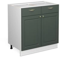 Vicco Unterschrank Fame-Line, Gr&uuml;n-Gold Landhaus/Wei&szlig;, 80 cm ohne...