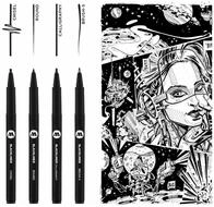 MOLOTOW Fineliner BLACKLINER SET 3 Fineliner-Set schwarz 4 St.