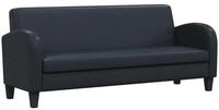 vidaXL Sofa vidaXL 3-Sitzer-Sofa Kunstleder Schwarz