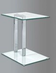 HAKU Beistelltisch Sofatisch, Wohnzimmertisch (1-St), rechteckig - aus Metall...