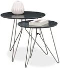 relaxdays Beistelltisch 2er Set 3 Metallbeine (2-St)