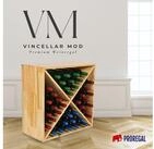 PROREGAL&reg; Weinregal VINCELLAR MOD Flaschenregal Modulares System Massivholz,