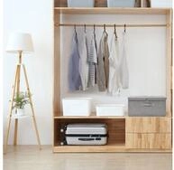 vidaXL Aufbewahrungsbox 50 x 30 x 25 cm Aufbewahrungsbox Stoff 50x30x25 cm Grau