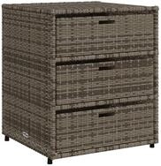 vidaXL Gartenbox, Gartenschrank Grau 55x59x69 cm Poly Rattan