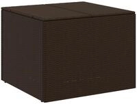 vidaXL Gartenbox, Gartentruhe Braun 291L Poly Rattan