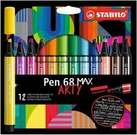 STABILO Filzstift STABILO Filzstift Pen 68 MAX mit dicker Keilspitze, 12er Set