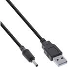 Inline InLine&reg; USB DC Stromadapterkabel, USB A Stecker zu DC 3,5x1,35mm 2m