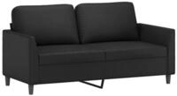 vidaXL Sofa, 2-Sitzer-Sofa Schwarz 140 cm Kunstleder