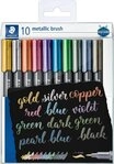STAEDTLER Filzstift Layoutmarker 8321 Metallic brush ca. 1-6 mm VE=10 Farben