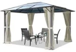 TOOLPORT Pavillon Gartenpavillon Moonlight Deluxe cr&egrave;me, mit 4 Seitenteilen,...