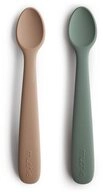 Mushie Kinderl&ouml;ffel Dried Thyme/Natural, 2er Set, Gr&uuml;n / Beige, aus Silikon,...