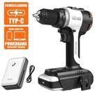 LITHELI Akku-Bohrschrauber U20 Bohrmaschine 20V/2.0Ah, LED-Leuchte