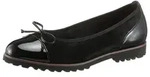 Gabor Ballerina Flats, Chunky Slipper mit komfortablem Gummieinfass schwarz 35 EU