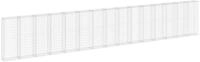 vidaXL Gartenzaun Gabionenwand mit Abdeckung Verzinkter Stahl 900x30x150 cm,...