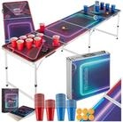 tectake Spieltisch Bierpongtisch, inklusive 100 Bechern, 6 B&auml;llen und
