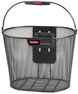 KlickFix Fahrradkorb KLICKfix Fahrradkorb Oval Plus hoch schwarz 25x36x27 cm