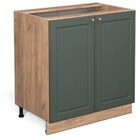 Vicco Unterschrank Fame-Line, Gr&uuml;n-Gold Landhaus/Goldkraft Eiche, 80 cm mit...