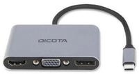 DICOTA Laptop-Dockingstation USB-C Mobile 5-in-1 Mini Docking Station 4K HDMI D
