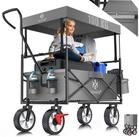 KESSER Bollerwagen, Bollerwagen faltbar mit Dach Handwagen Transportkarre...