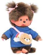 Monchhichi Pl&uuml;schfigur Kawai M&auml;dchen im Kleid mit B&auml;rentasche 20 cm Monchhichi