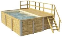 weka Rechteckpool 595 Gr.1 mit Sonnendeck und Technikraum (Set, 10-tlg), BxLxH: