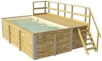weka Rechteckpool 595 Gr.1 mit Sonnendeck und Technikraum (Set, 10-tlg), BxLxH: