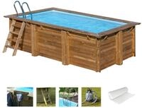 Gre Rechteckpool MARBELLA 2 (Set, 8-tlg), Kiefernholz, BxLxH: 270x420x117 cm