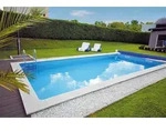 KWAD Rechteckpool KWAD Styropor Pool Gran Canaria mit Edelstahlleite...